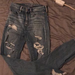 ripped american eagle jeans